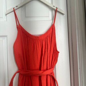 GAP Coral Square Neck Wrap Dress, Large